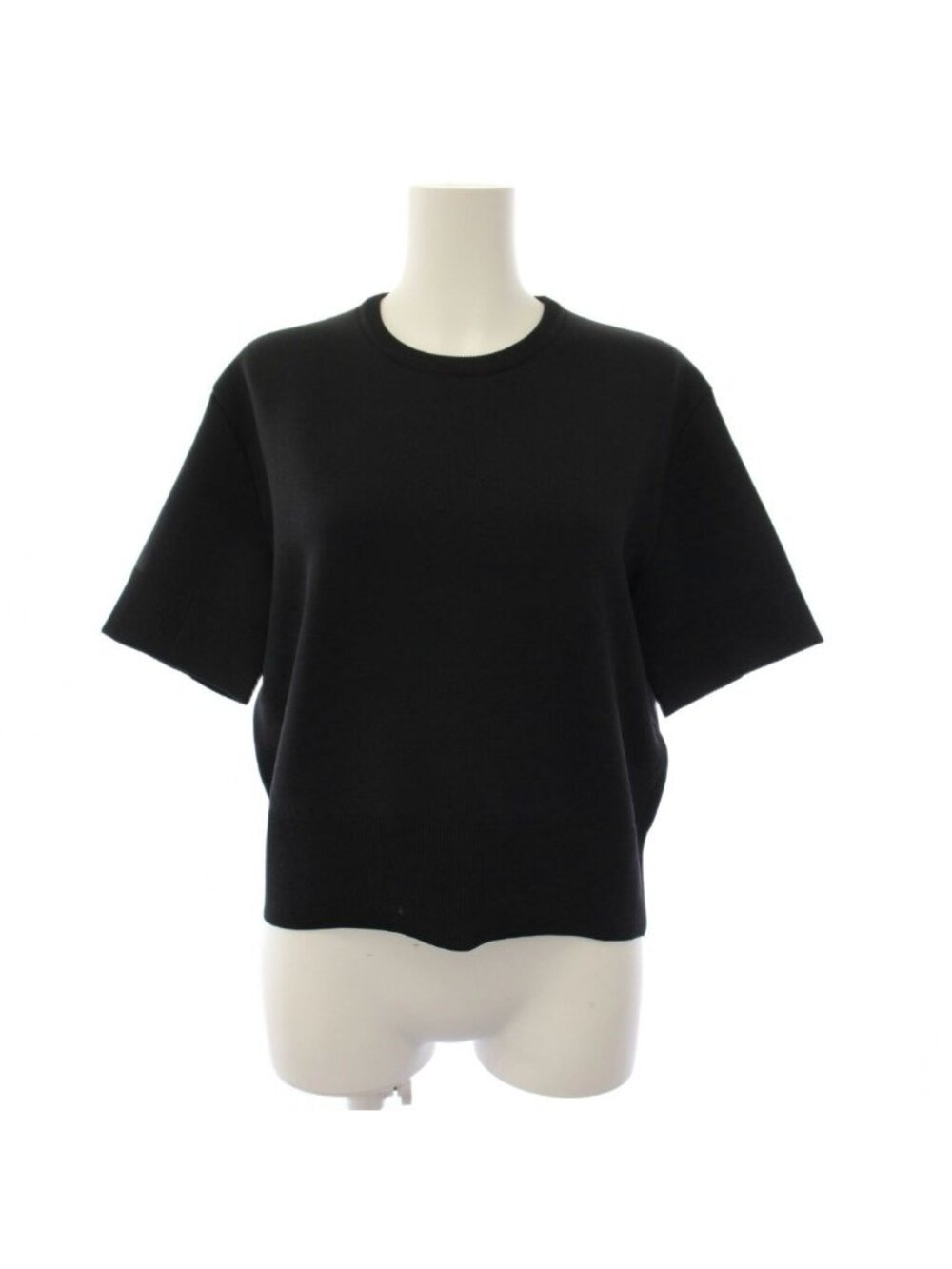 Bottega Veneta Knit Sweater Short Sleeve Silk Blend Black 38